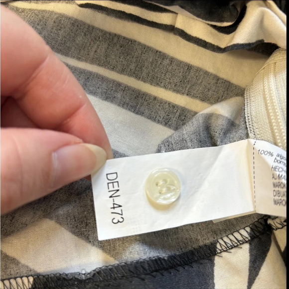 ZARA PRINTED CROPPED SHIRT BLOGGERS FAV BLACK / WHITE S Knot Front Collared - Picture 14 of 16